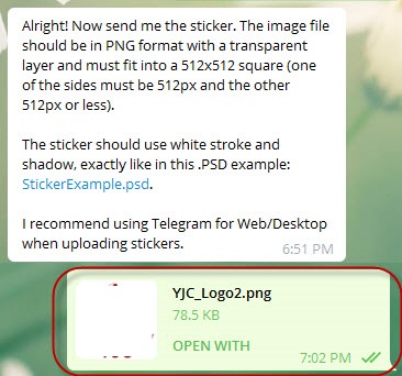 نحوه ساختن استیکر تلگرام